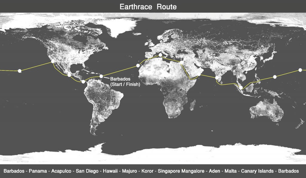 Earthrace route © SW